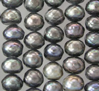 Faceted Rainbow Grey Potato Pearl
