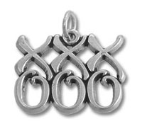 Silver XOXO Hugs and Kisses Charm