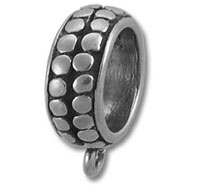Silver 2 Layer Beaded Finding Ring