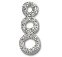 3 Circle Cubic Zirconia Pendant