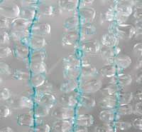 Lite Blue Tear Drop Beads