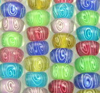 Circular Lampwork Glass Beads