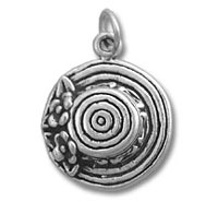 Sterling Silver Lady's Hat with Flowers Charm