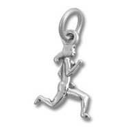 Sterling Silver Running Girl Charm
