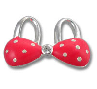 Pink Enamel Bikini Top Charm