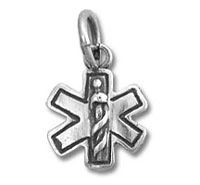 Sterling Silver Diabetes Medical ID Charm