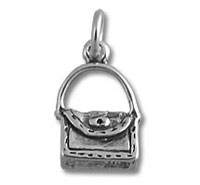 Sterling Silver Small Handbag Purse Charm