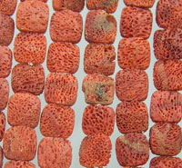 6mm Red Sponge Coral Beads
