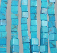 5mm Dyed Howlite Turquoise Beads