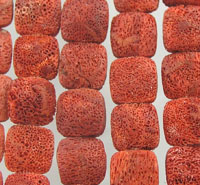 10mm Red Sponge Coral Beads