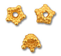 Vermeil Star Bead Cap