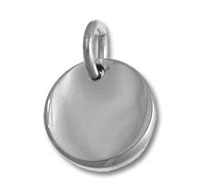 Engravable Disc Round Tag Charm