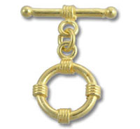 Vermeil Rope Round Toggle