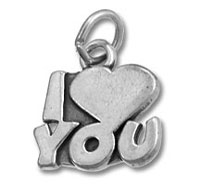 Sterling Silver I Love You Charm