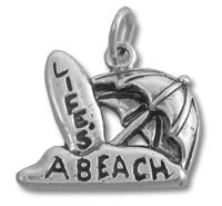 Silver Life's a Beach Charm