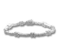 7" 6mm Flower Cubic Zirconia Bracelet