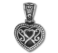 Care Awareness Ribbon In Heart Prayer Box