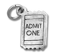 Admit One Ticket Charm
