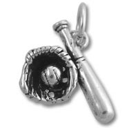 Baseball Glove and Bat Charm