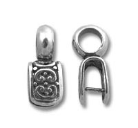 Silver Design Bail for Stone Pendant