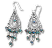 Turquoise Stone Dangle Earrings