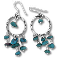 Turquoise Rope Earrings