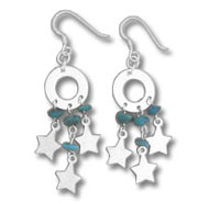 Turquoise with Stars Earrings