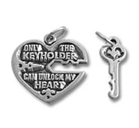 Only the KeyHolder Can Unlock My Heart Charm