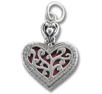 Victorian Heart Charm