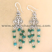 Turquoise Stone Dangle Earrings