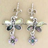 Butterfly Stone Dangle Earrings