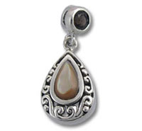 Brown MOP Teardrop Pendant