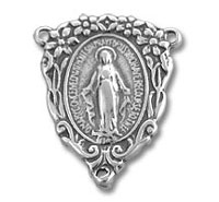 Sterling Silver Virgin Mary Rosary Charm