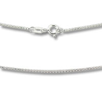 16" 1mm Round Side Box Chain