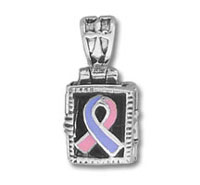 Blue and Pink Awareness Ribbon Prayer Box