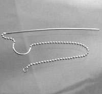 Sterling Silver Beaded Thread Earring