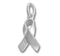 Medium Plain Sterling Ribbon Charm