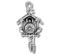 Sterling Silver Cuckoo Clock Charm