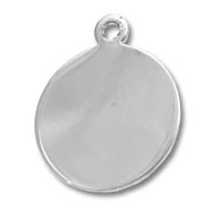 Engraveable Disc Round Tag Charm