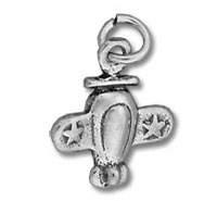 Small Airplane with Stars Charm