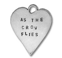 Silver Heart 'As the Crow Flies' Charm