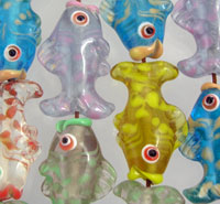 Multi Color Fish Glass Beads