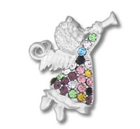 Sterling Silver Angel Charm with Horn