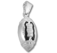 Sterling Silver Enamel Football