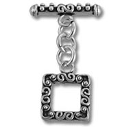 Square Silver Finding Toggle
