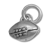 Sterling Silver Small 3D Football Charm