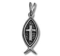 Religious Fish with Cross Pendant