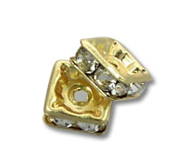 6mm Gold Plated Squaredelle 10pcs