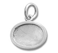 Sterling Silver Oval Picture Frame Charm