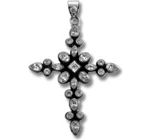 Clear CZ Cross Pendant